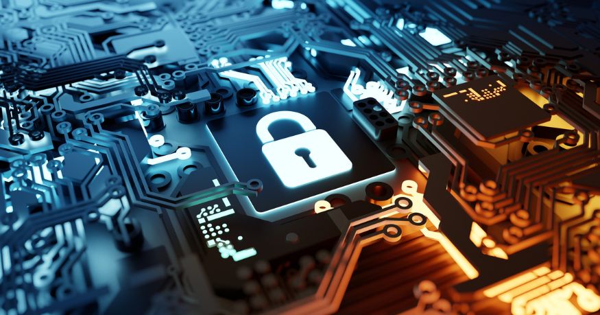 computer motherboard with a lock | Cyber security Risks to Small Business