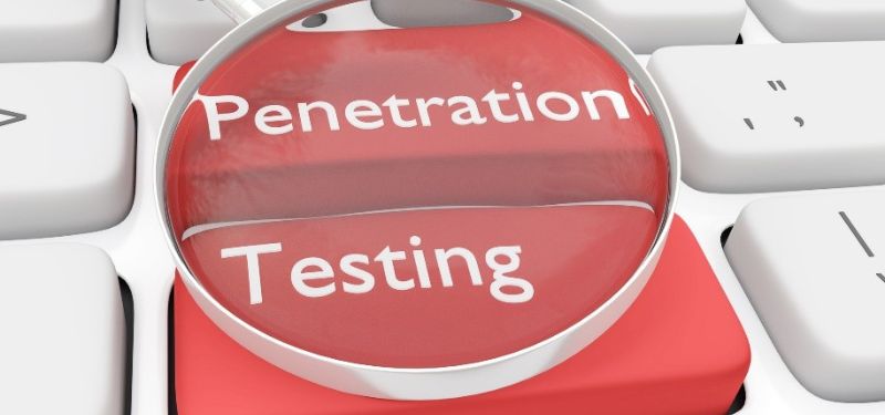 computer keyboard button saying penetration testing