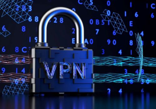 padlock with "VPN" written on it