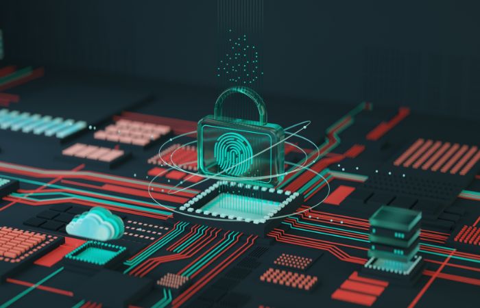 an image of a DDOS attack on a motherboard